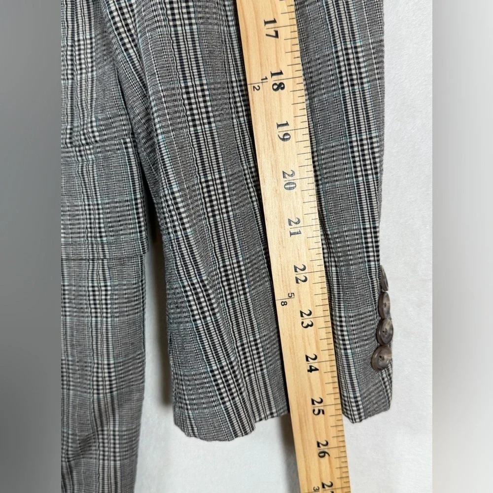Polo Ralph Lauren 44R Made in Italy 100% Cotton Men's Gray Plaid Blazer